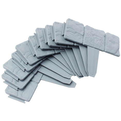 10/20pcs BRICOLAGE Jardin Clture Bordure Pliante Paysage Fleur Clture-Chemin De Bordure De Jardin Pelouse Imitation Pierre Clture Terre Clture,20pcs