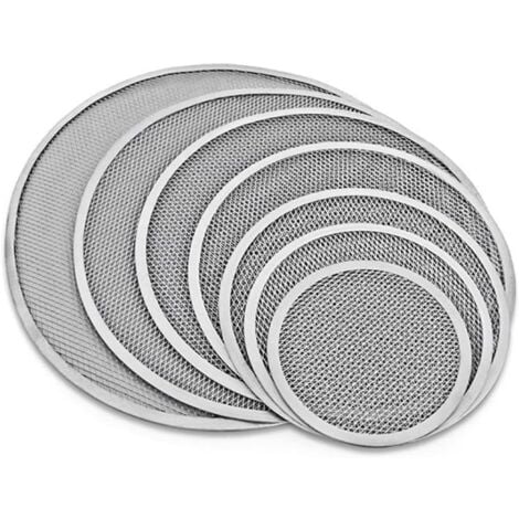 10" (25.4 cm) Non-Stick Aluminum Grid Pizza Baking Pan with Holes and Seamless Rim