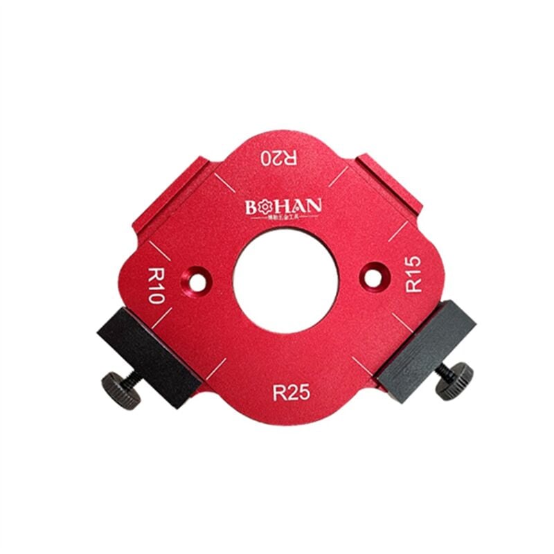 Image of 10-25R Holzplatte Radius r Platte Trimmmaschine Gravur Aluminiumlegierung Runde Ecke Jig Vorlage