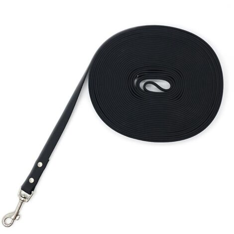 10-50 FT Laisse pour chien solide, sans nœuds, confortable, 3 mètres, style rivet noir, adaptée aux grandes races.