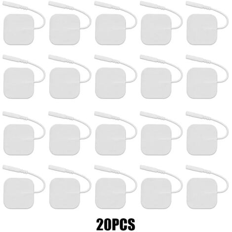 10 à 20 électrodes pour stimulateur nerveux et musculaire EMS, appareil d'acupuncture et de physiothérapie, patch de massage amincissant pour le corps, plaques 4 x 4 cm 04118-AquaForge