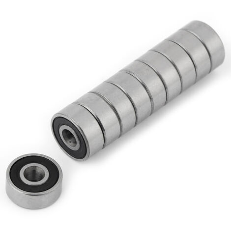 10 abgedichtete Kugellager 3x10x4 mm, doppelte Gummidichtungen, 10er-Packung für Modellbau und Miniaturanwendungen