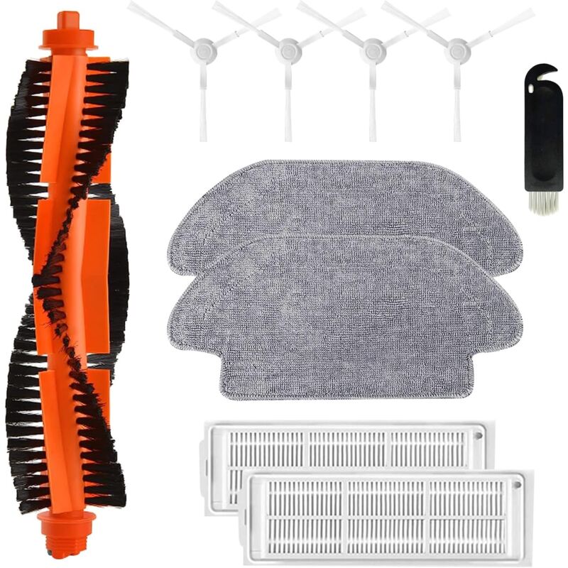 Image of 10 accessori per aspirapolvere robot, spazzole per la pulizia della polvere dell'aspirapolvere, kit di accessori di ricambio per aspirapolveri robot