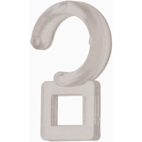 10 Agrafes Clips Plastique - Anneaux ø35 et ø28 - Blanc