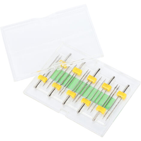 10 aiguilles doubles pour machine à coudre, assortiment de tailles, accessoires de couture professionnels