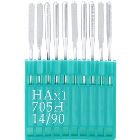10 Aiguilles Métalliques Antirouille pour Machine à Coudre (14/90 avec Support) - Lot de 10 Pièces