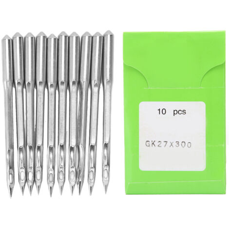 10 aiguilles universelles pour machine à coudre GK27, acier robuste, assortiment de pointes, compatible série GK27x300