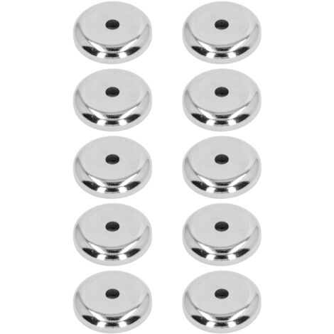 10 aimants puissants en néodymium argenté, force d'adhésion 20 kg, pour fixation invisible avec trous fraisés