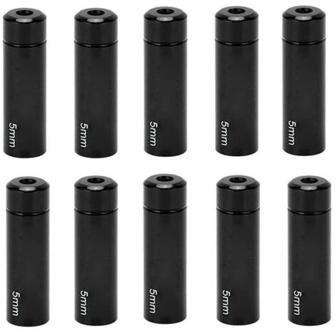 10 Aluminium-Kabelkappen (5 mm) für Bremszüge von Mountainbikes und Rennrädern – Rostfrei