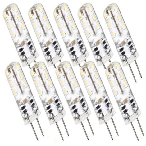 10 Ampopules LED G4 1,5W Silicone 95 lumens blanc chaud 3000K