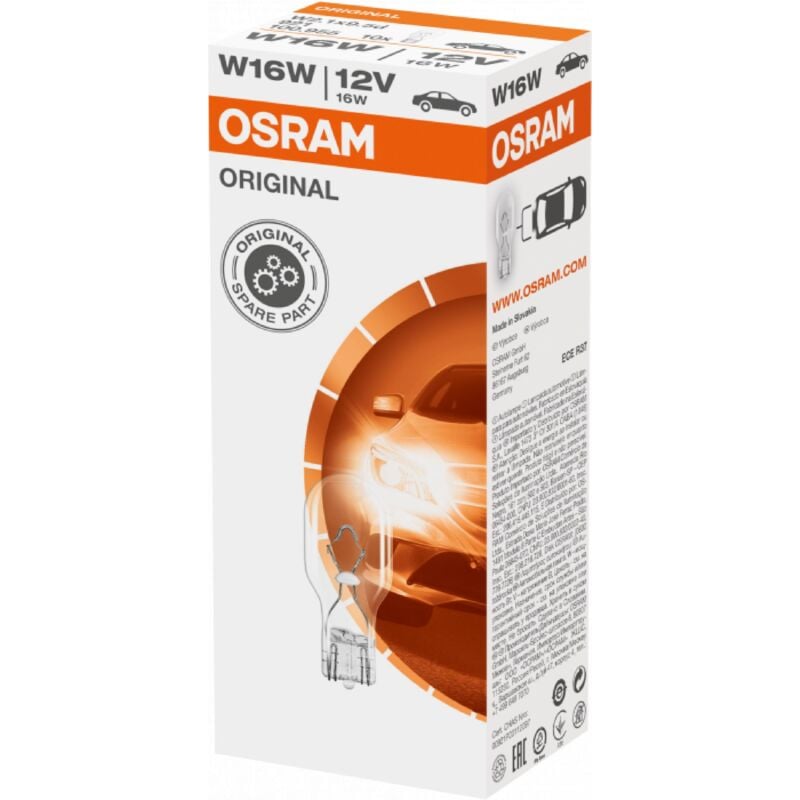 10 Ampoules 12V W16W Original -carton- -921-