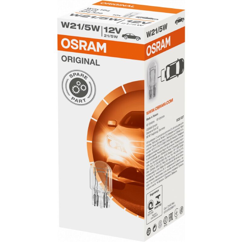 Osram - 10 Ampoules 12V W21-5W Original