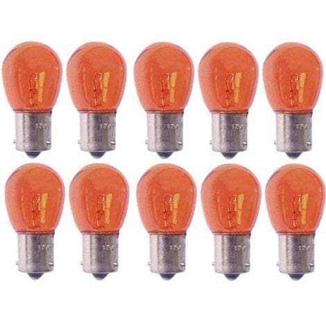 SUMEX 10 Ampoules BA15S 12V 21W Eclairage Orange plots alignes
