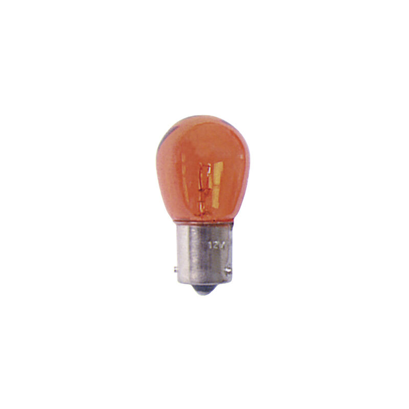 Ampoule stop 12V/21w/1plot bau15s ergots deca. Ambrée vendu par 10 pièces