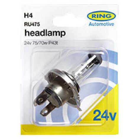10 ampoules H4 24V RU475 7570W P43T