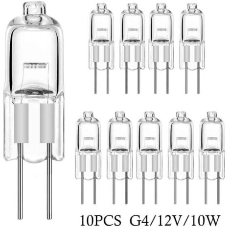 10 ampoules halogènes G4-12V-10W