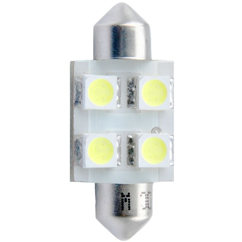 10 ampoules led C5W 36mm 12V 4x SMD5050 vert