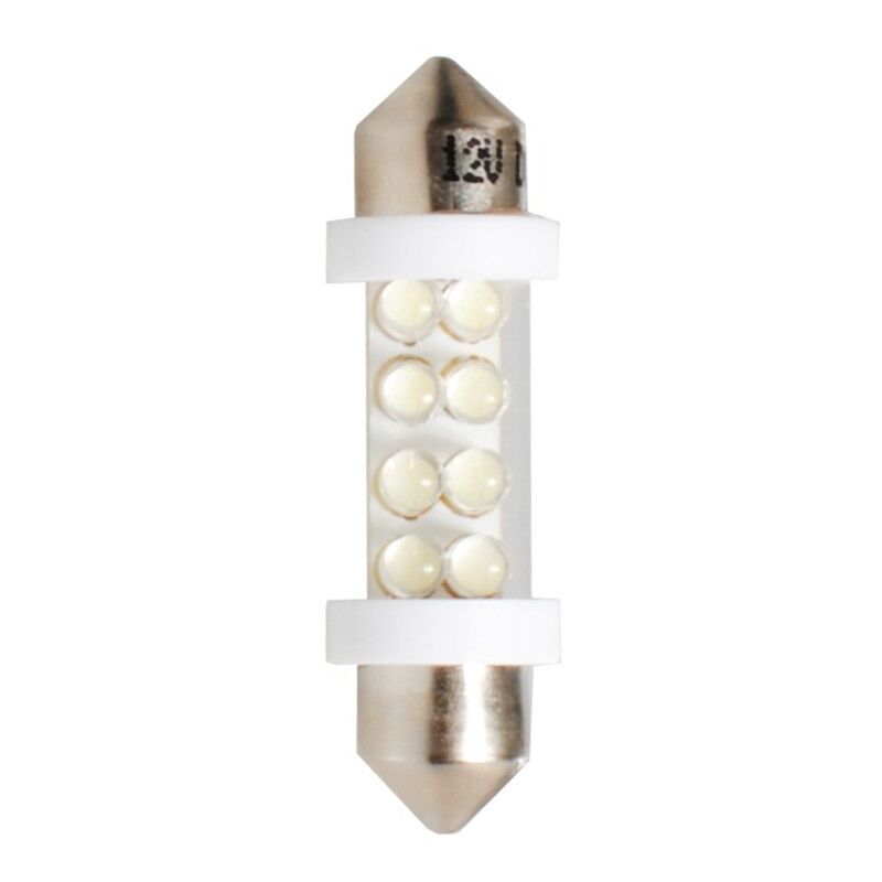 10 ampoules led C5W 36mm 12V 8x led 3mm blanc