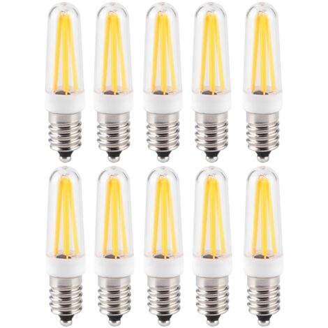 10 Ampoules LED E14 3W Blanc Chaud, Éclairage Économique pour Lustre et Plafonnier
