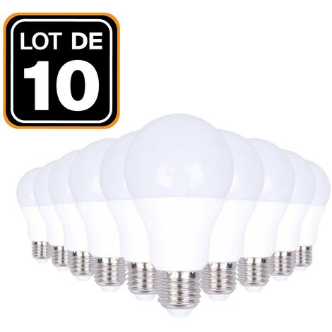 Lot 10 Ampoules LED E27 20W 4500K Blanc Neutre Haute Luminosité - Blanc Neutre 4500K