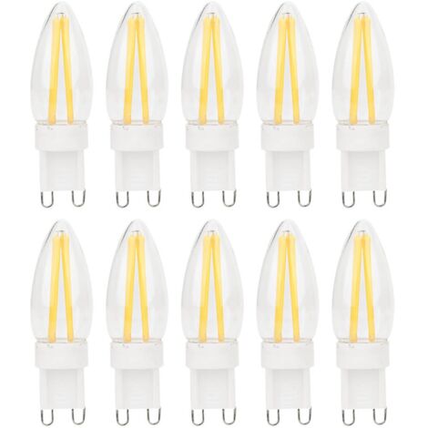 10 Ampoules LED G3 3W Blanc Chaud Lumière Lampe Base Broche Éclairage Lustre Accessoires AC110V