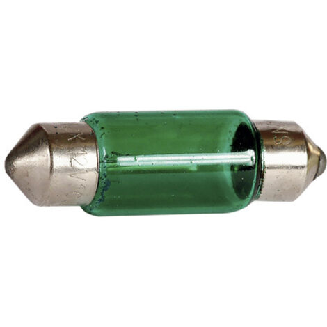 10 Ampoules Navettes - 12V - 10W - T11 - 35mm - Vert - C5W