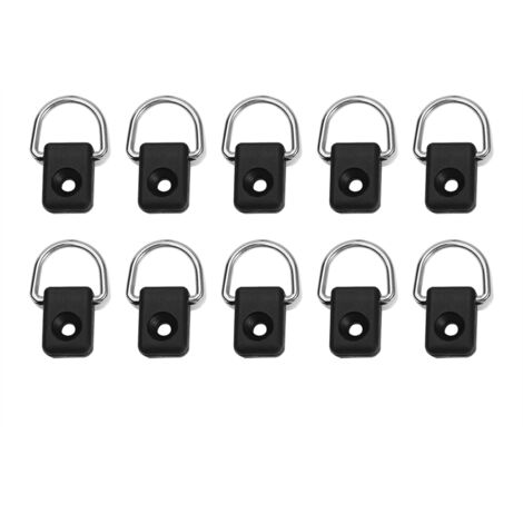 10 Anneaux D en Acier pour Kayak, Accessoires de Fixation Élastique avec Vis M6
