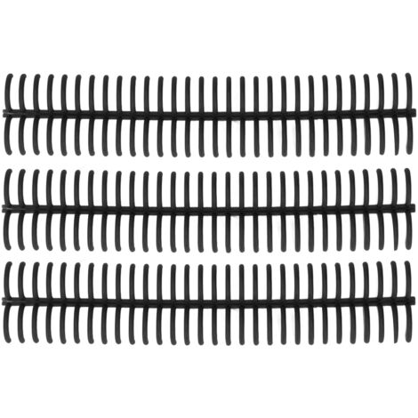 10 Anneaux de Reliure Plastique Durables, 30 Trous, 22mm de Diamètre Intérieur, Noir pour Classeurs à Feuilles Mobiles
