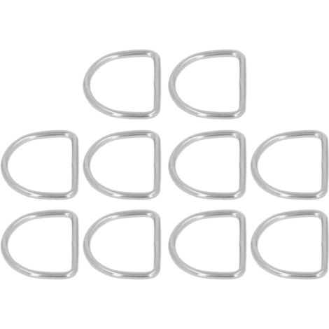 10 Anneaux Demi-Ronds en Acier Inoxydable 316, 3mm d'Épaisseur pour Équipement Nautique - Planche de Surf, Kayak (30x25x3mm)