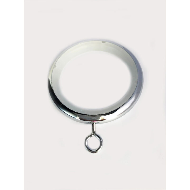 10 Anneaux métal anti-bruit Argent 60 mm