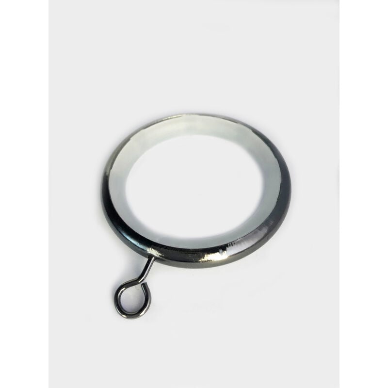 10 Anneaux métal anti-bruit Gris Foncé 60 mm