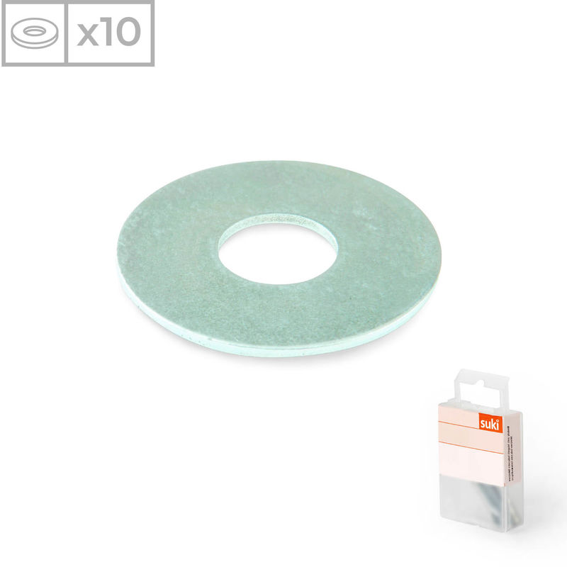 

Pack 10 Arandelas Anchas | Fabricadas en Acero Zincado | Material de Alta Resistencia | Métrica 12