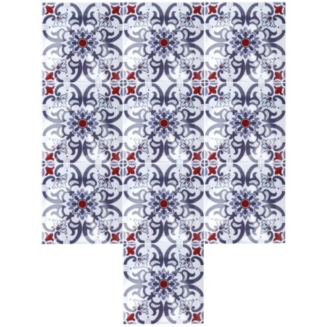 10 autocollants carrelage PVC antidérapants, imperméables, adhésifs pour sol cuisine salle de bain (lot 10)