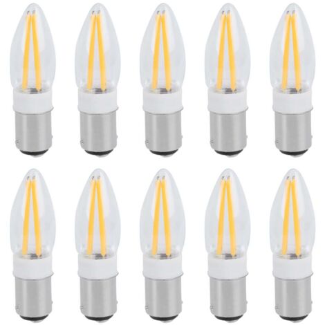 10 B15 3W warmweiße LED-Lampen für Kronleuchter, Deckenleuchten und Wandleuchten, 110 V Wechselstrom