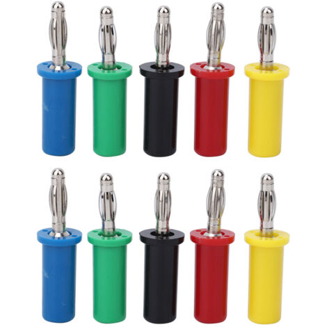 10 Bananenstecker mit integrierter Lötstelle, 4 mm, 32 A, 30–60 V für elektrische Installationen