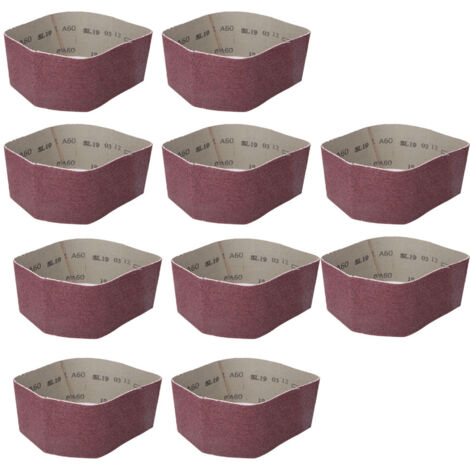 10 Bandes Abrasives 457x75mm Grain 180 pour Meuleuse d'Angle
