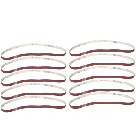 10 bandes abrasives en oxyde d'aluminium 533x9mm grain 1000 pour ponceuse à bande - Lot de 10