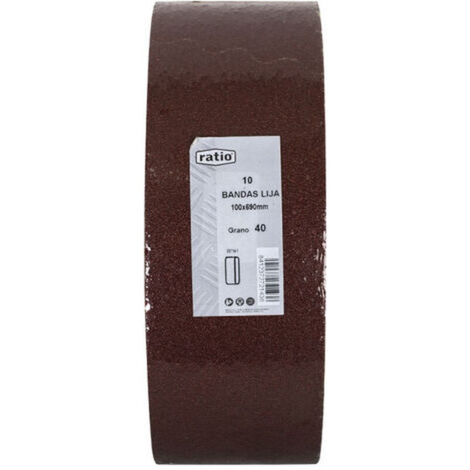 10 bandes de papier de verre 100x690mm.Gr.80 Ratio