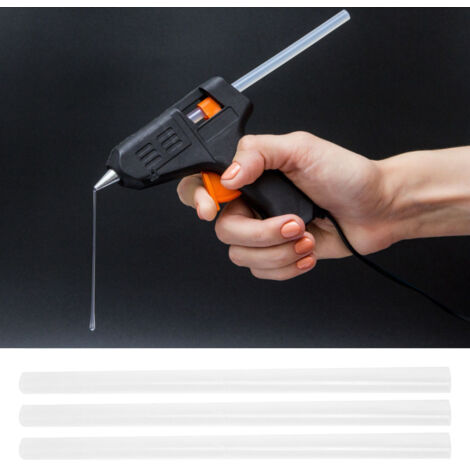 10 Bâtonnets de Colle Transparente 20W pour Pistolet à Colle Chaude, 0.7x19cm