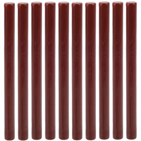10 Bâtons de Cire à Cacheter Multicolores Ronds pour Enveloppes, Cire à Sceller Rouge Foncé pour Mariage Anniversaire Fête