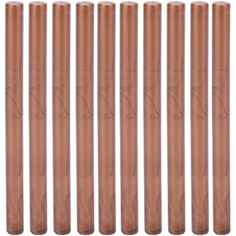 10 Bâtons de Cire à Cacheter Rouge Bronze, Sans Fumée et Flexibles pour Enveloppes, Cartes et Manuscrits - Lot de 10