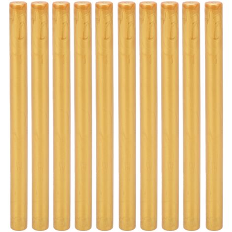 10 Bâtons de Cire à Cacheter Sans Fumée, Flexibles pour Enveloppes, Cartes et Documents - Doré