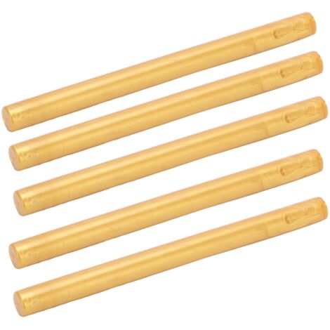 10 Bâtons de Cire à Cacheter Sans Fumée, Flexibles pour Enveloppes, Cartes et Documents Dorés - Lot de 10