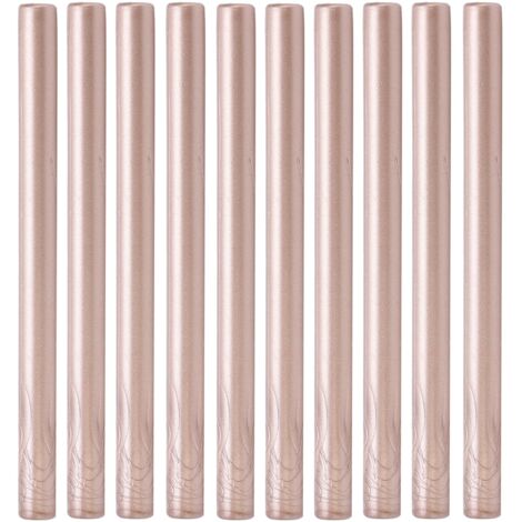 10 Bâtons de Cire à Cacheter Sans Fumée, Or Champagne - Pour Enveloppes, Cartes et Parchemins - Lot de 10