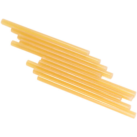 10 Bâtons de Colle à Chaud 11x200mm, Adhésion Puissante pour Pistolets à Colle 60W et Plus, Jaune