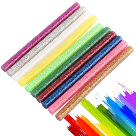 10 Bâtons de Colle Chaude Colorés pour Bricolage, Loisirs Créatifs et Petites Réparations