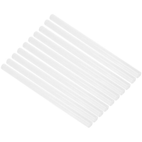 10 Bâtons de Colle Transparents 20W pour Pistolet à Colle Chaude, 0.7x19cm