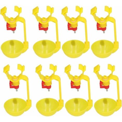 10 bebederos para aves de corral, fácil instalación para comederos de pollos para gallineros