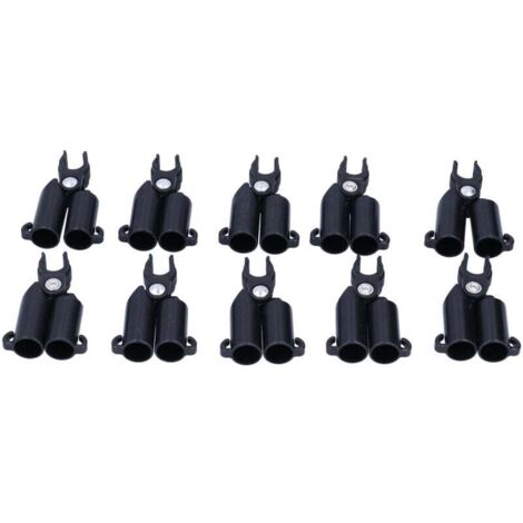 10 Beschläge vom Typ A, feste Clips, Pflanzenstützen, Befestigungspfähle, Gartenwerkzeug-Anschluss (Innendurchmesser 11 mm)