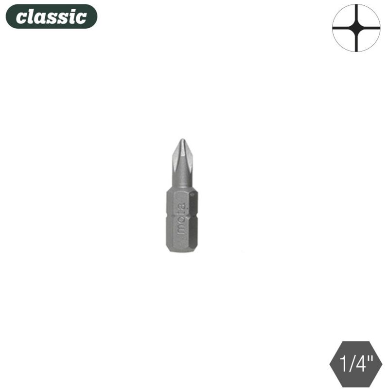 Image of Satz mit 10 PHILIPS PH 2x25mm 1/4" Stahl BPH225 MOTA Bits